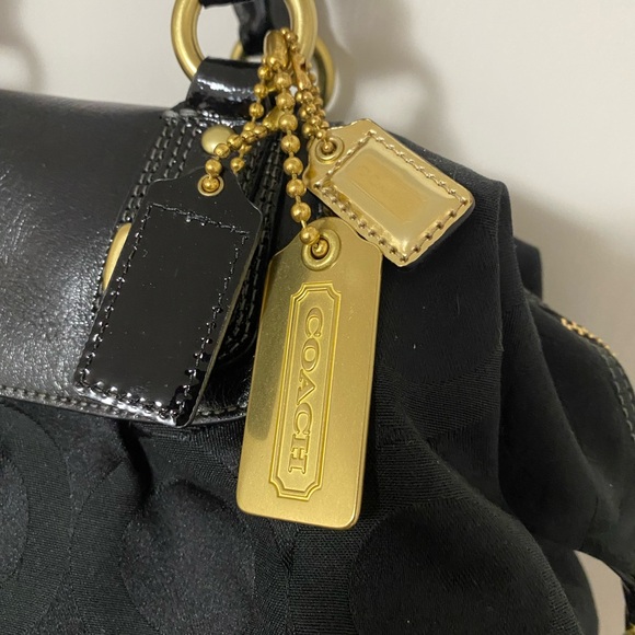 Coach Black Monogram Shoulder Bag - Picture 2 of 3